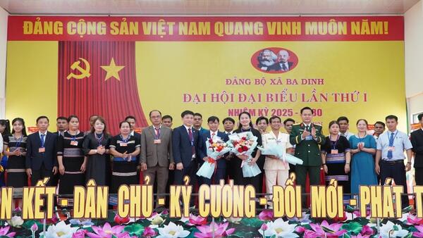 ĐẢNG BỘ XÃ BA DINH TỔ CHỨC THÀNH CÔNG ĐẠI HỘI ĐẠI BIỂU LẦN THỨ NHẤT, NHIỆM KỲ 2025 - 2030