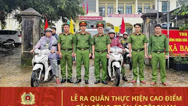 Xã Ba Dinh ra quân đợt cao điểm tấn công, trấn áp tội phạm,  bảo đảm an ninh phục vụ Đại hội XIV và bầu cử nhiệm kỳ 2026–2031